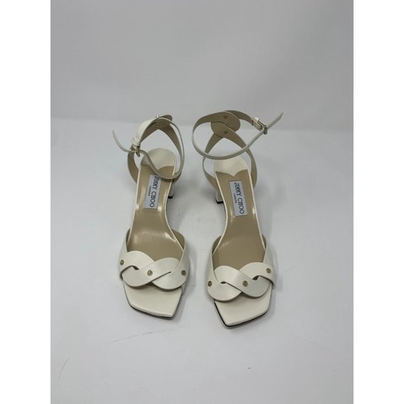 Jimmy Choo Drya 65 J000155454 Ankle High Heel Sandals Women's US 8.5 Latte S0462 - Picture 3 of 10